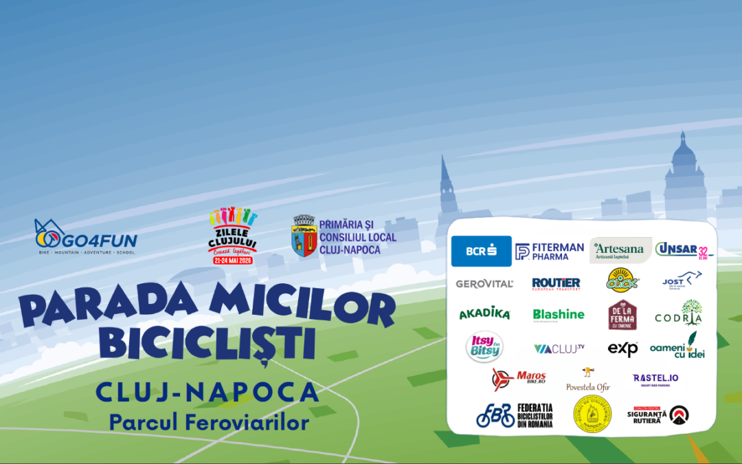 Sâmbăta aceasta, 23 mai: Parada Micilor Bicicliști la Cluj